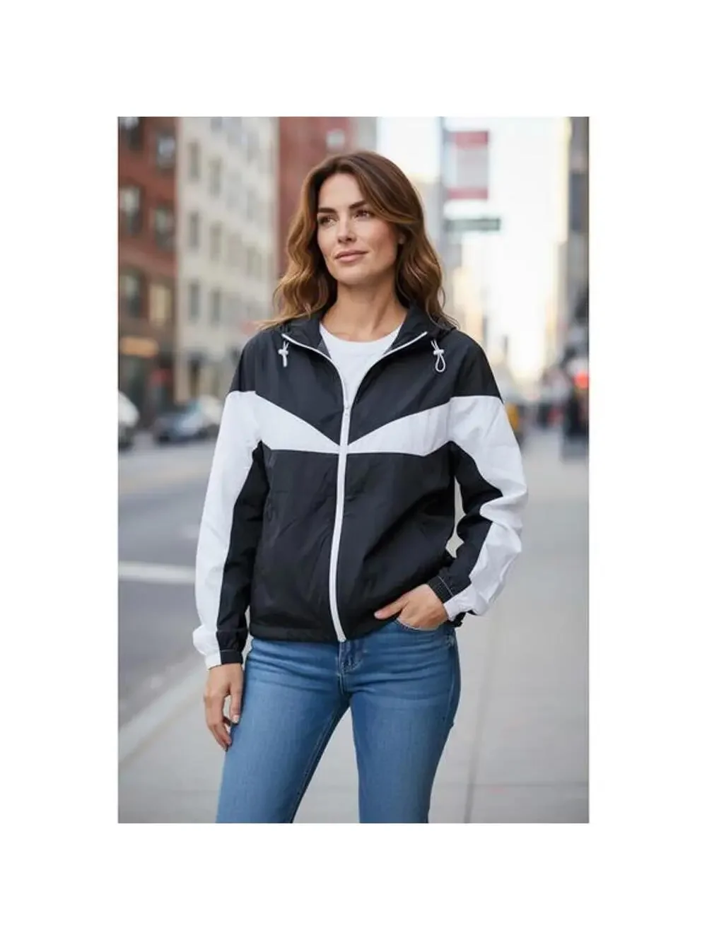 108 Johnny Was Calme Elements Black & White Windbreaker (Large, NWOT) - Picture 5 of 5